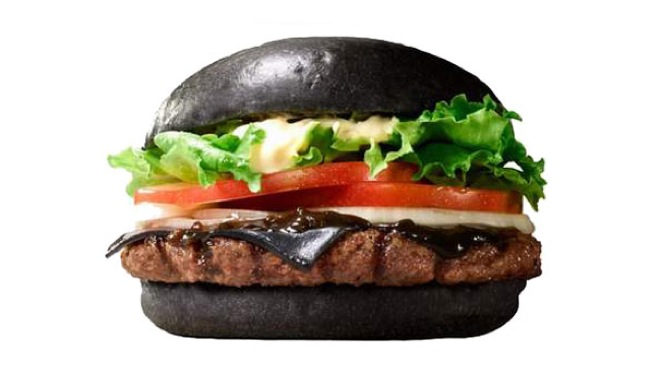 чёрный гамбургер япония