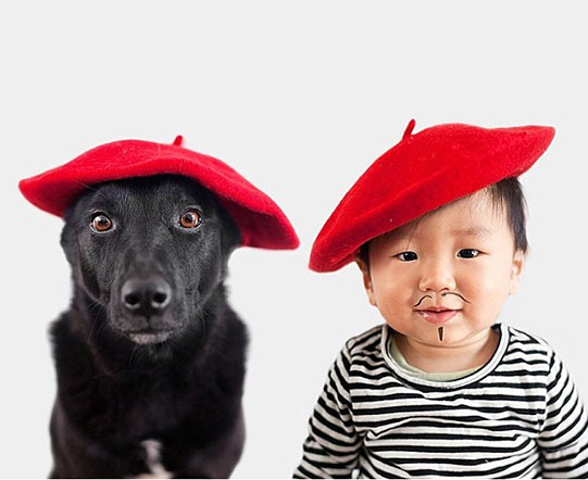 мальчик и собака художники